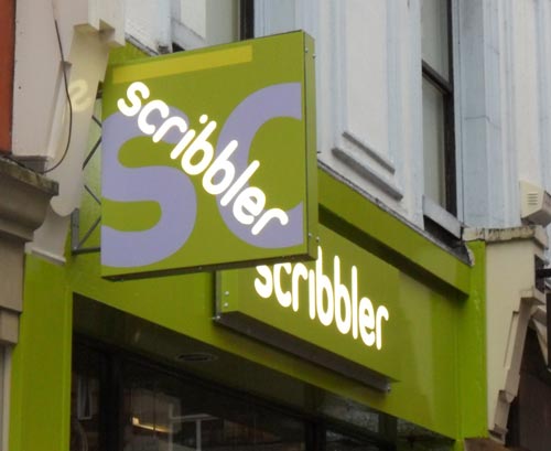 Scribbler Illuminated Shop Sign - Leeds