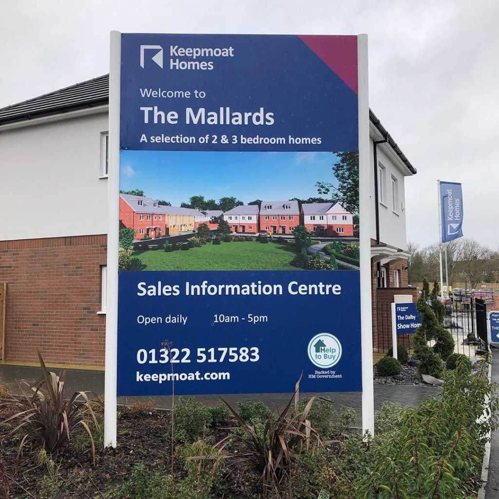 Site Stack Sign For Keepmoat Homes Develpment, The Mallards, in Swanley, Kent.